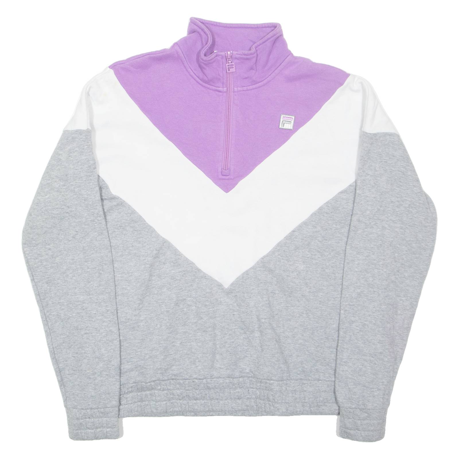 FILA Mens Sweatshirt Grey 1/4 Zip M