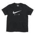 NIKE Mens Black & Silver Modern T-Shirt M Short Sleeve Crew Neck Logo Print