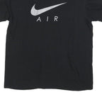 NIKE Mens Black & Silver Modern T-Shirt M Short Sleeve Crew Neck Logo Print