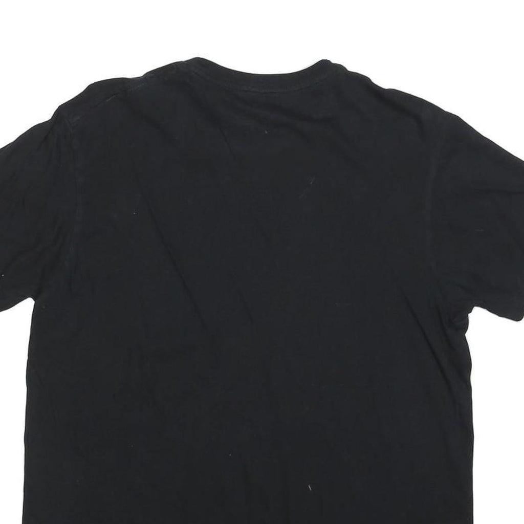 NIKE Mens Black & Silver Modern T-Shirt M Short Sleeve Crew Neck Logo Print