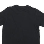 NIKE Mens Black & Silver Modern T-Shirt M Short Sleeve Crew Neck Logo Print