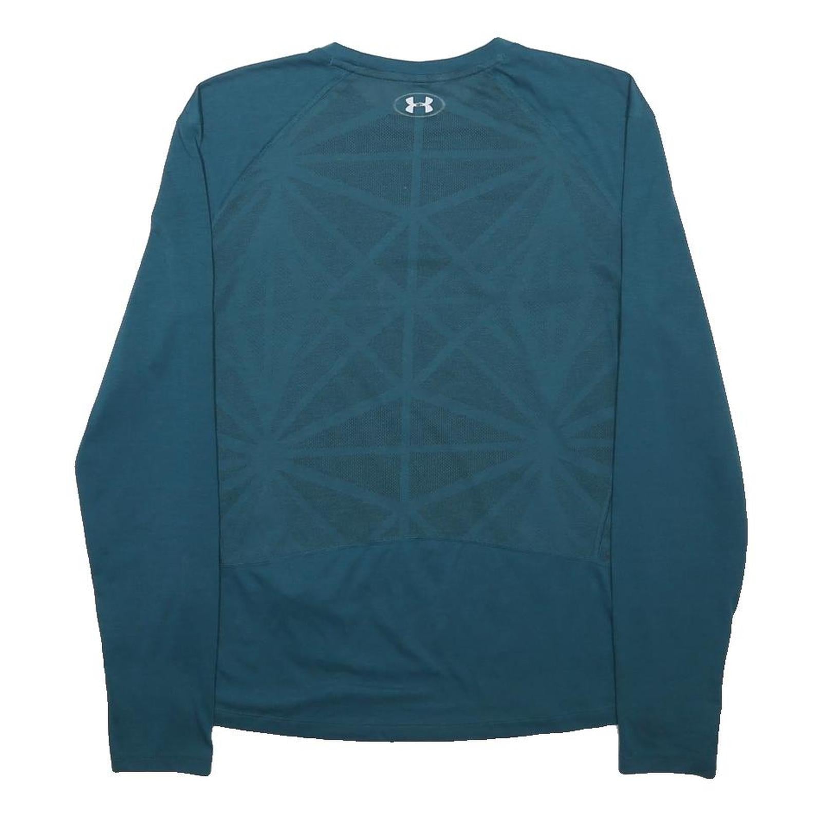 UNDER ARMOUR Mens Blue Long Sleeve Crew Neck Performance T-Shirt M Athletic