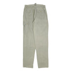 Mens Beige Cotton Regular Cargo Trousers W30 L34 Zip Closure