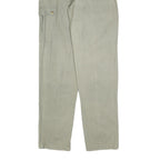 Mens Beige Cotton Regular Cargo Trousers W30 L34 Zip Closure