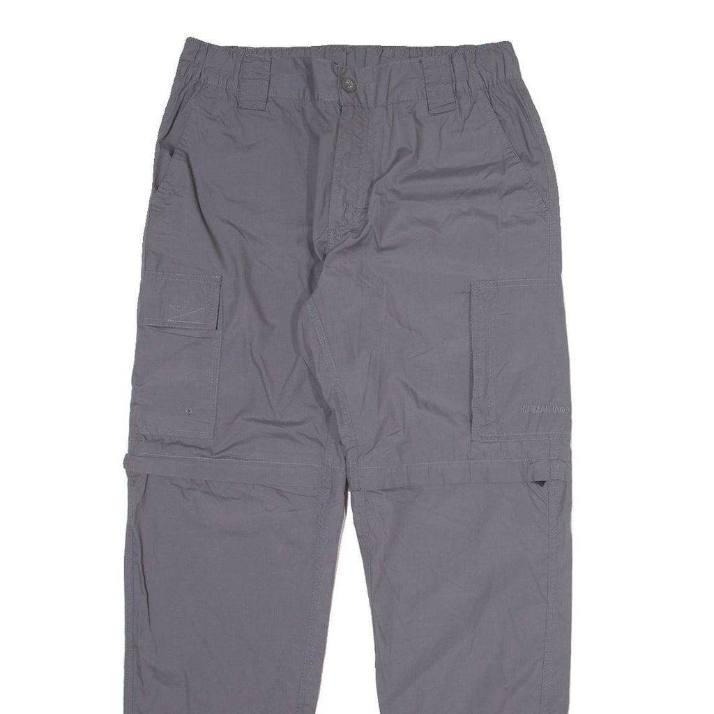 KILIMANJARO Detachable Legs Mens Trousers Grey Regular Tapered W30 L31
