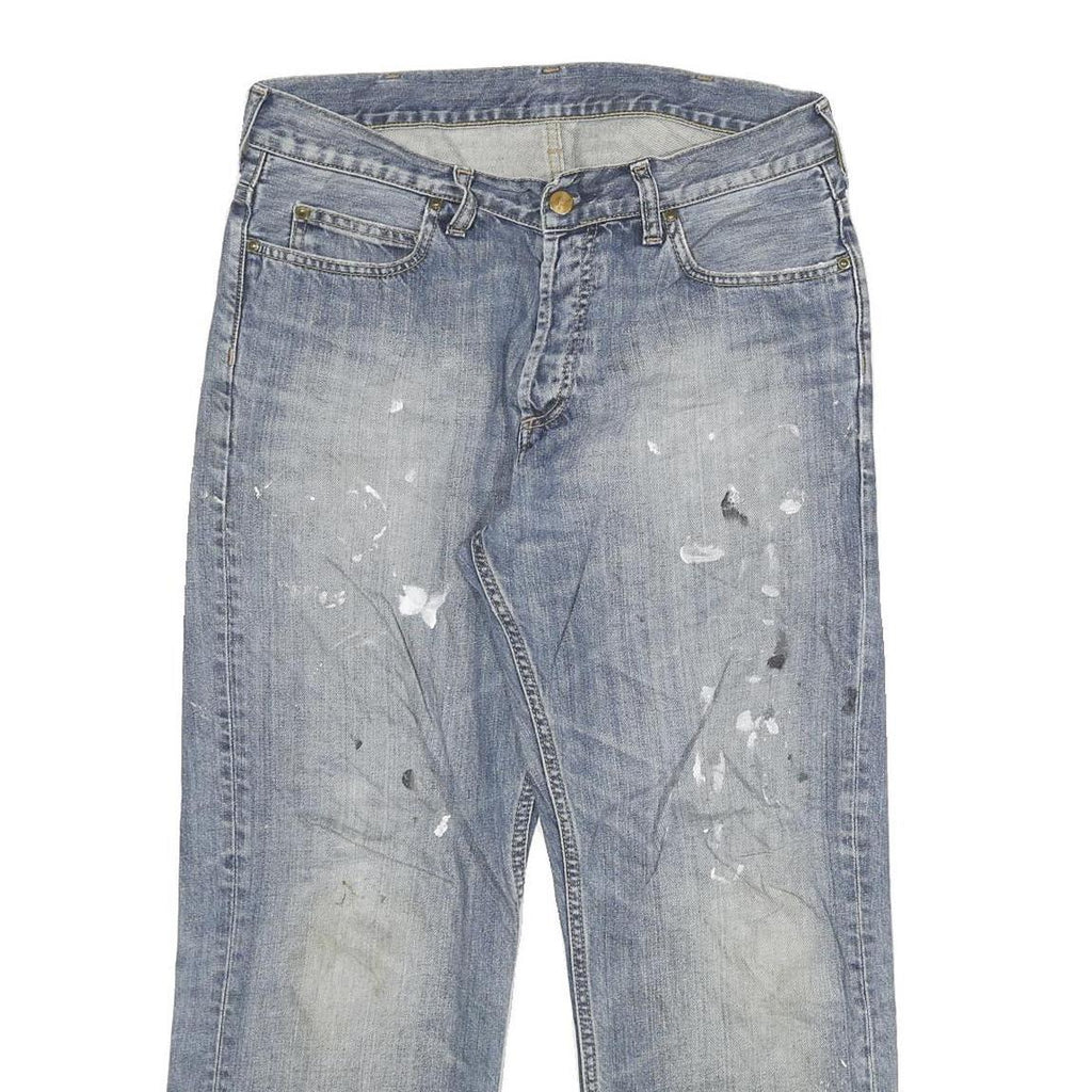 CARHARTT Mens Regular Fit Blue Denim Jeans W30 L26 Zip Closure Casual Wear