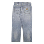 CARHARTT Mens Regular Fit Blue Denim Jeans W30 L26 Zip Closure Casual Wear