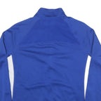 ADIDAS Mens Blue & White Track Jacket L Polyester Blend Zip Climacool Sport
