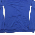 ADIDAS Mens Blue & White Track Jacket L Polyester Blend Zip Climacool Sport
