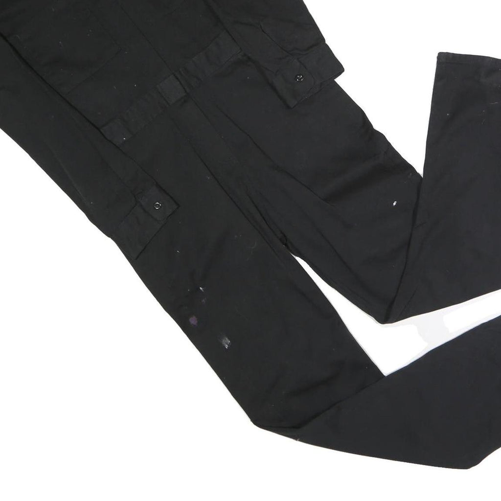 DICKIES Mens Black Polyester Blend Dungarees M Workwear Classic Fit Utility