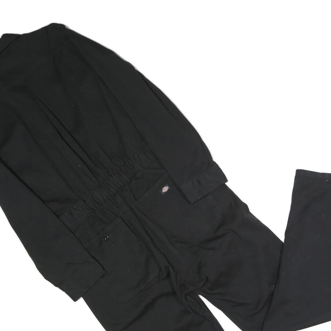 DICKIES Mens Black Polyester Blend Dungarees M Workwear Classic Fit Utility