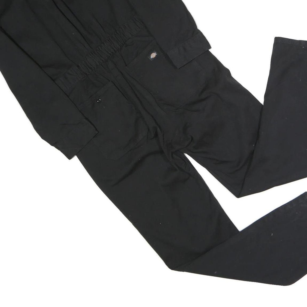 DICKIES Mens Black Polyester Blend Dungarees M Workwear Classic Fit Utility
