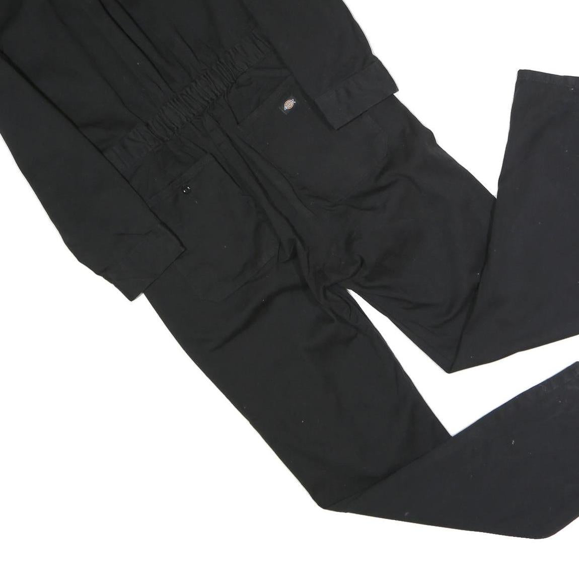 DICKIES Mens Black Polyester Blend Dungarees M Workwear Classic Fit Utility
