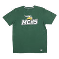 RUSSELL ATHLETIC Mens Green MCHS Graphic T-Shirt M Short Sleeve Crew Neck