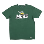 RUSSELL ATHLETIC Mens Green MCHS Graphic T-Shirt M Short Sleeve Crew Neck