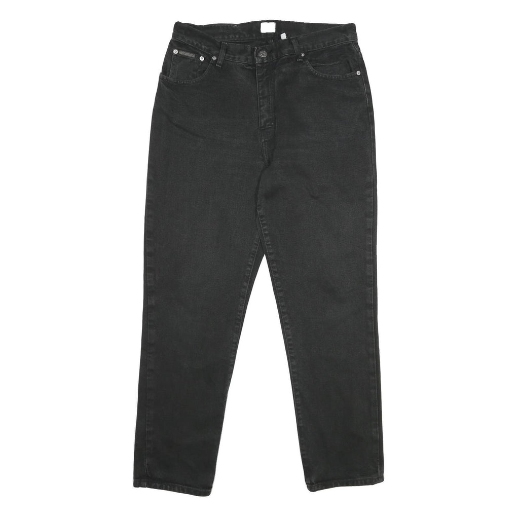 CALVIN KLEIN JEANS Womens Classic Black Skinny Denim Raw W32 L30 Stylish