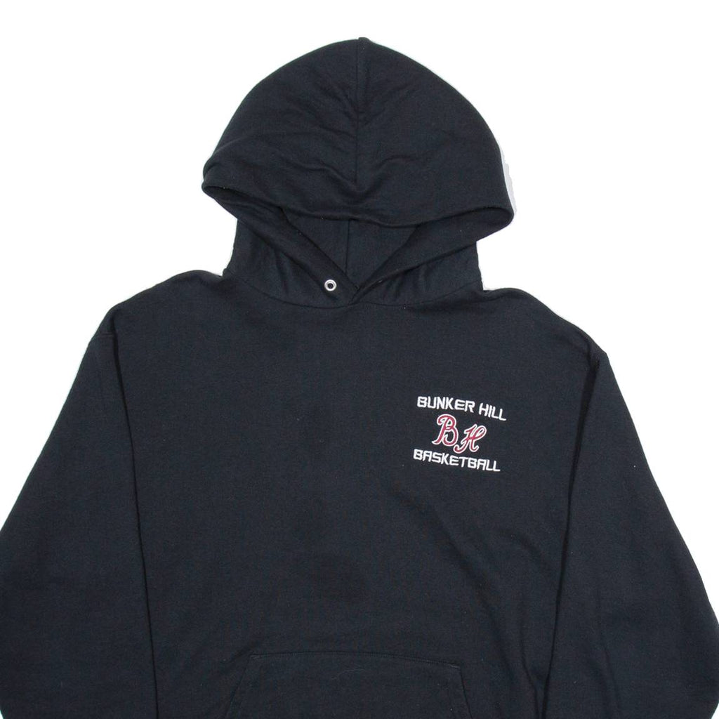 CHAMPION Bunker Hill Basketball Mens Black Hoodie L