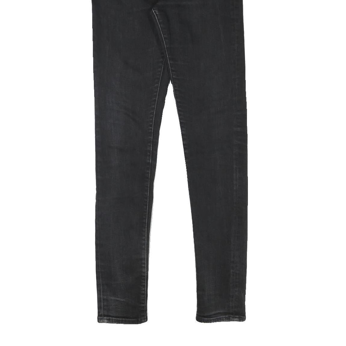 LEVI'S Mens Black Slim Skinny Denim Dark Jeans W28 L31 Zip Cotton Blend