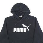 PUMA Mens Black Hoodie S Cotton Blend Pullover Casual Sportswear