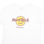 HARD ROCK CAFE Womens White Honolulu Graphic T-Shirt XL Short Sleeve Crew Neck