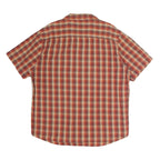 LEE Mens Red & Cream Check Shirt XL Casual Cotton Short Sleeve