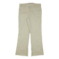 DICKIES Womens Regular Fit Beige Cotton Blend Zip Trousers W34 L31 Workwear