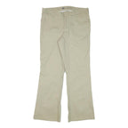 DICKIES Womens Regular Fit Beige Cotton Blend Zip Trousers W34 L31 Workwear