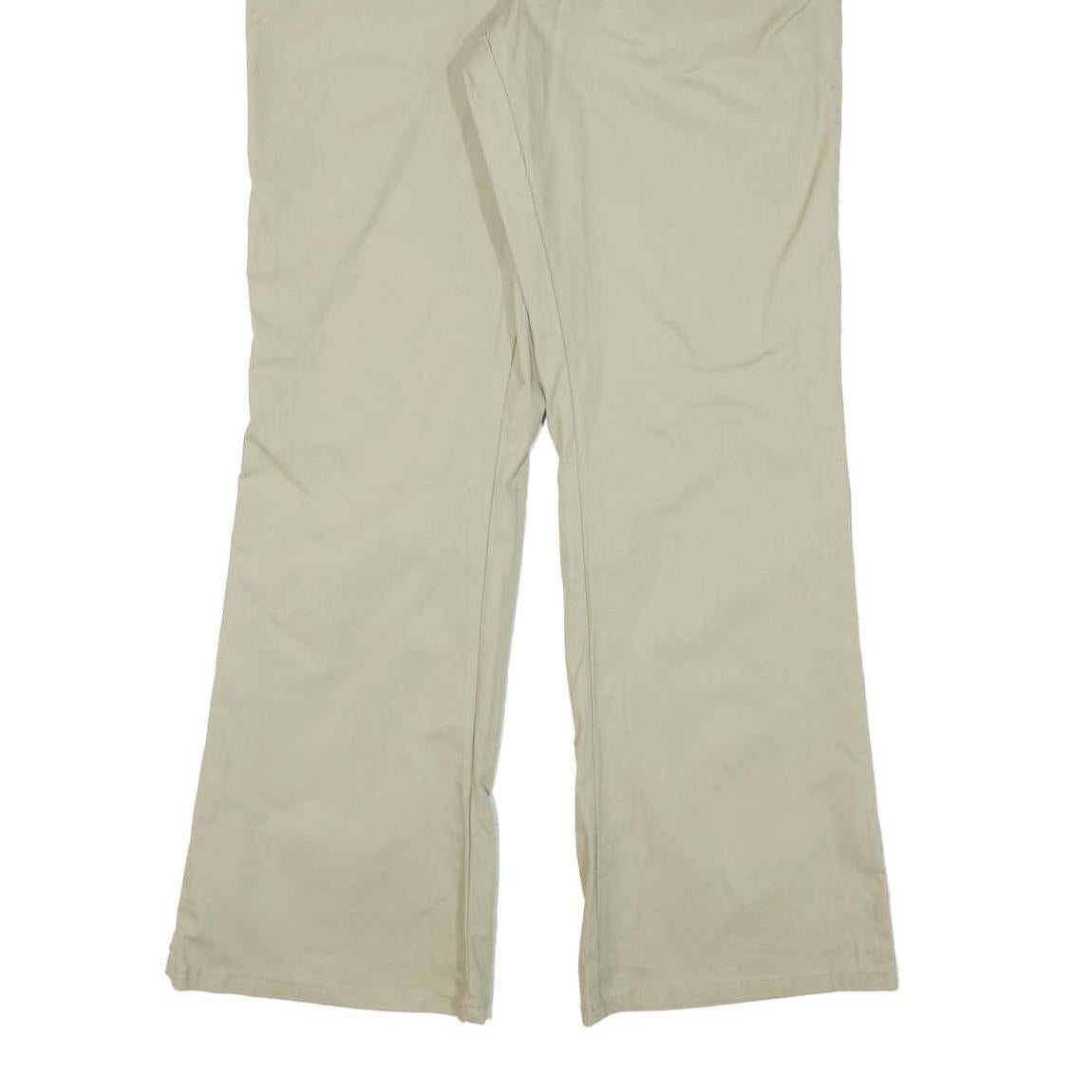 DICKIES Womens Regular Fit Beige Cotton Blend Zip Trousers W34 L31 Workwear