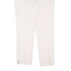 REISS Womens Cotton Slim Cream Trousers W32 L29 Tailored Zip Closure