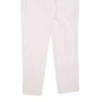 REISS Womens Cotton Slim Cream Trousers W32 L29 Tailored Zip Closure