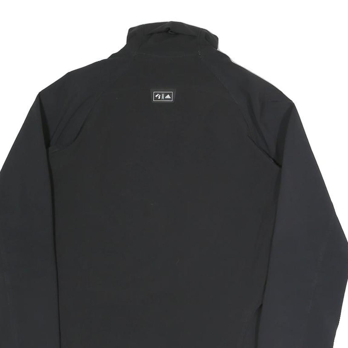 ADIDAS Womens Black Outdoor Jacket UK 6 Polyester Blend Zip Sportswear