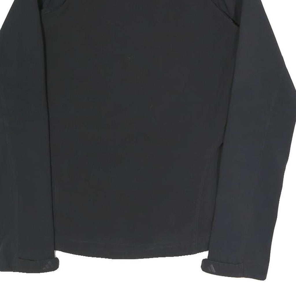 ADIDAS Womens Black Outdoor Jacket UK 6 Polyester Blend Zip Sportswear