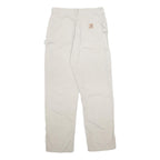 CARHARTT Mens Cotton Beige Relaxed Straight Trousers W31 L32 Workwear Casual