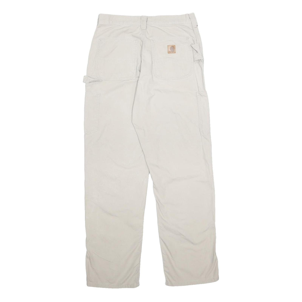 CARHARTT Mens Cotton Beige Relaxed Straight Trousers W31 L32 Workwear Casual