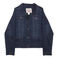 LEVI'S Girls Blue Denim Jacket XL Cotton Blend Button Closure Classic Fit Casual