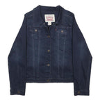 LEVI'S Girls Blue Denim Jacket XL Cotton Blend Button Closure Classic Fit Casual