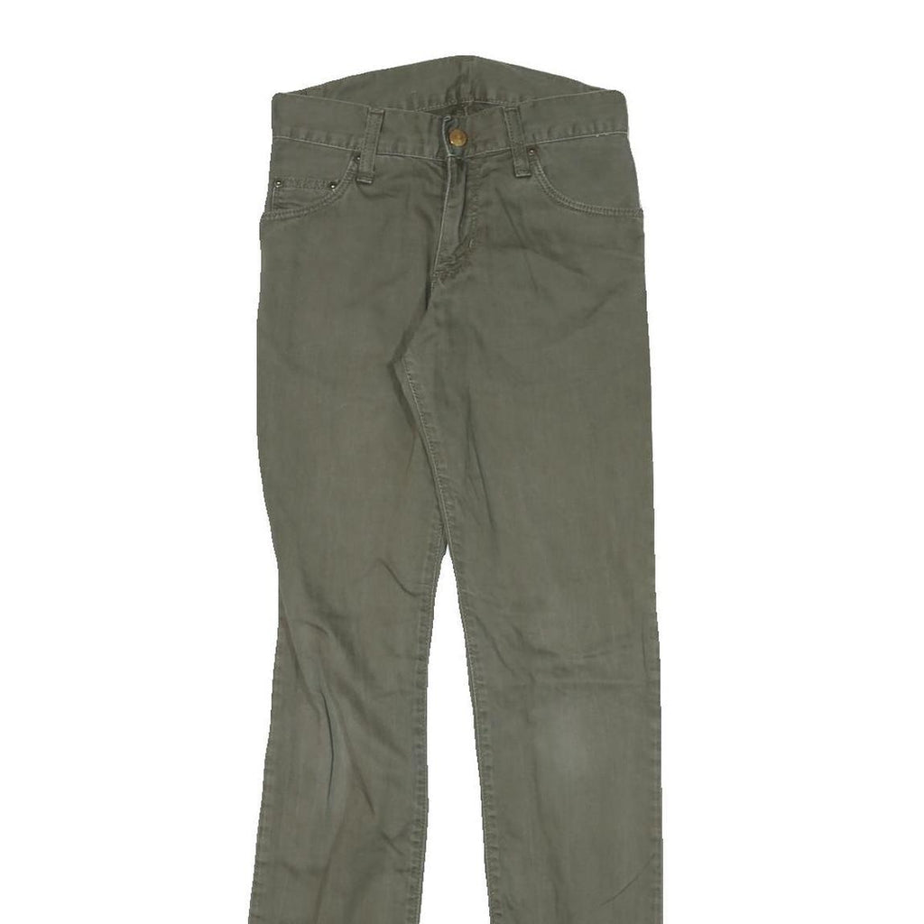 CARHARTT Womens Cotton Blend Slim Fit Skinny Trousers W25 L32 Olive Green