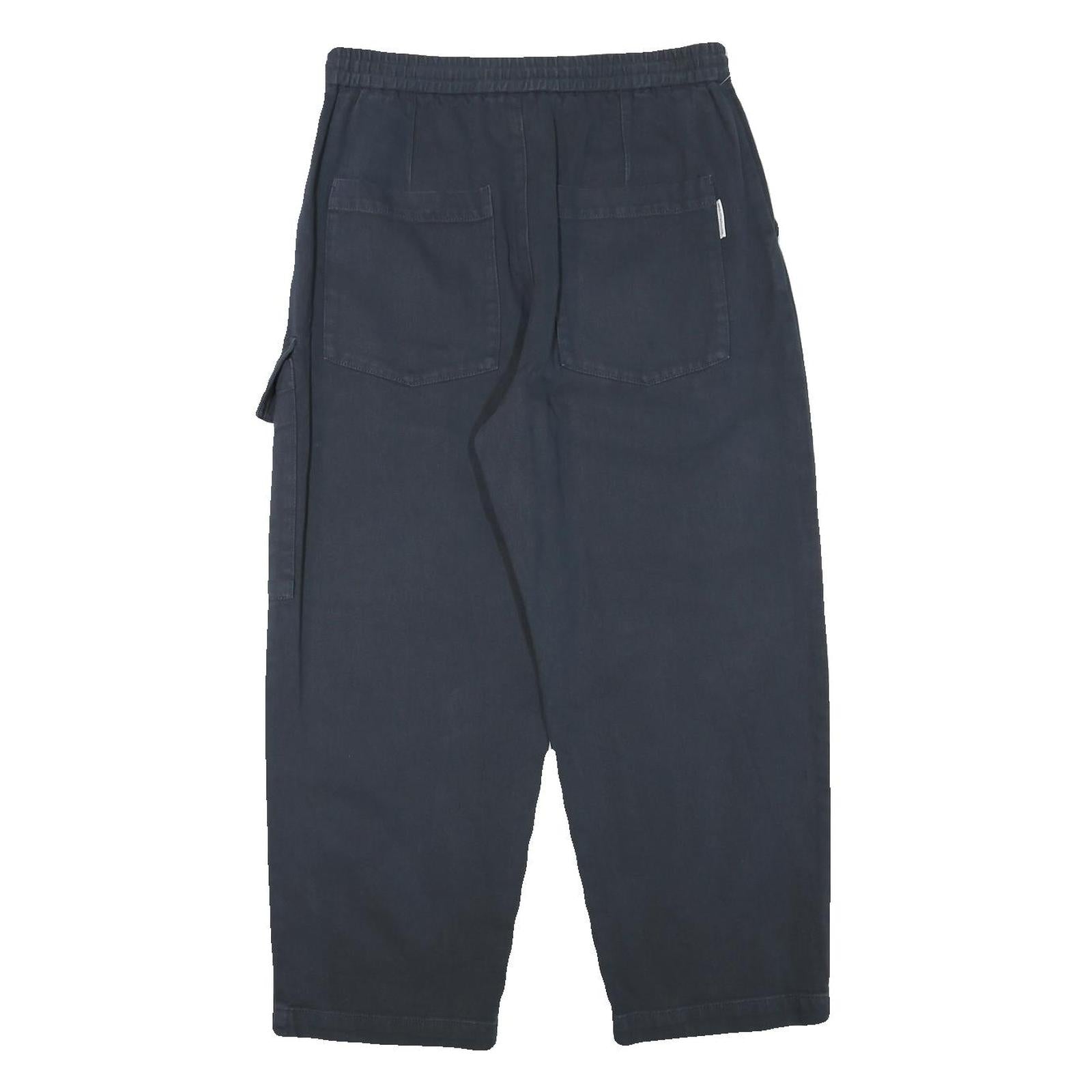 MARC O'POLO Mens Relaxed Navy Blue Drawstring Cargo Trousers W30 L26 Casual