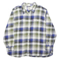 LEVI'S Mens Blue & Green Check Shirt 2XL Cotton Blend Casual Relaxed Fit
