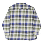 LEVI'S Mens Blue & Green Check Shirt 2XL Cotton Blend Casual Relaxed Fit