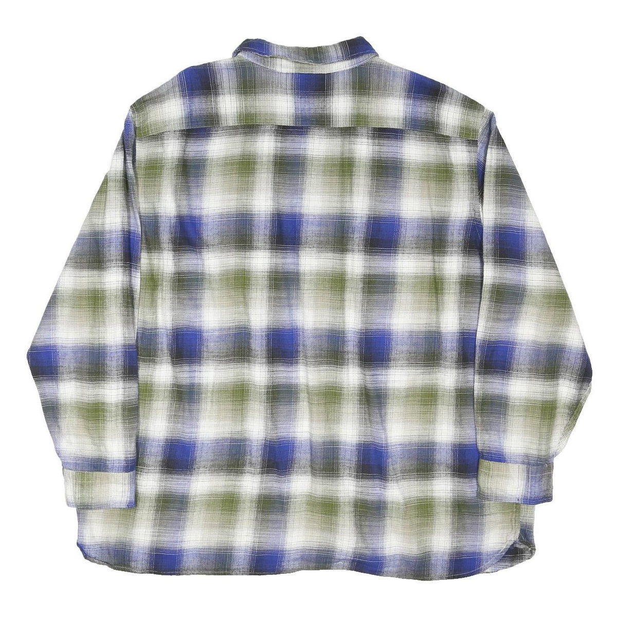 LEVI'S Mens Blue & Green Check Shirt 2XL Cotton Blend Casual Relaxed Fit