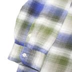 LEVI'S Mens Blue & Green Check Shirt 2XL Cotton Blend Casual Relaxed Fit