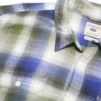 LEVI'S Mens Blue & Green Check Shirt 2XL Cotton Blend Casual Relaxed Fit