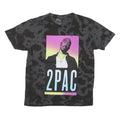 2PAC Mens Black Tie Dye Graphic T-Shirt M Short Sleeve Crew Neck Cotton Blend