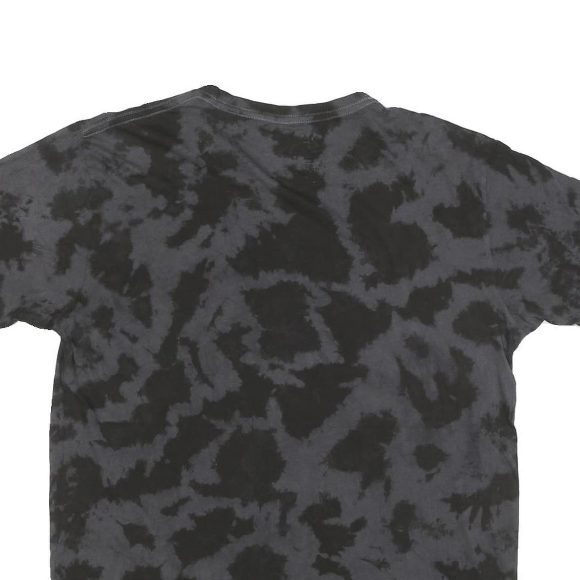 2PAC Mens Black Tie Dye Graphic T-Shirt M Short Sleeve Crew Neck Cotton Blend