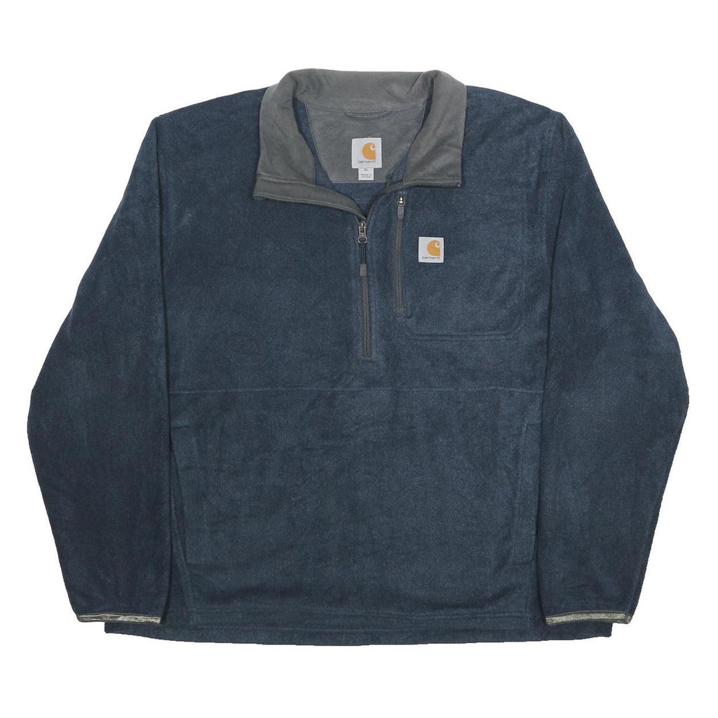 CARHARTT Mens Navy Blue Jacket XL Polyester Zip Plain Casual Workwear