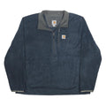 CARHARTT Mens Navy Blue Jacket XL Polyester Zip Plain Casual Workwear