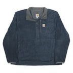 CARHARTT Mens Navy Blue Jacket XL Polyester Zip Plain Casual Workwear