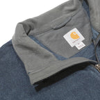 CARHARTT Mens Navy Blue Jacket XL Polyester Zip Plain Casual Workwear