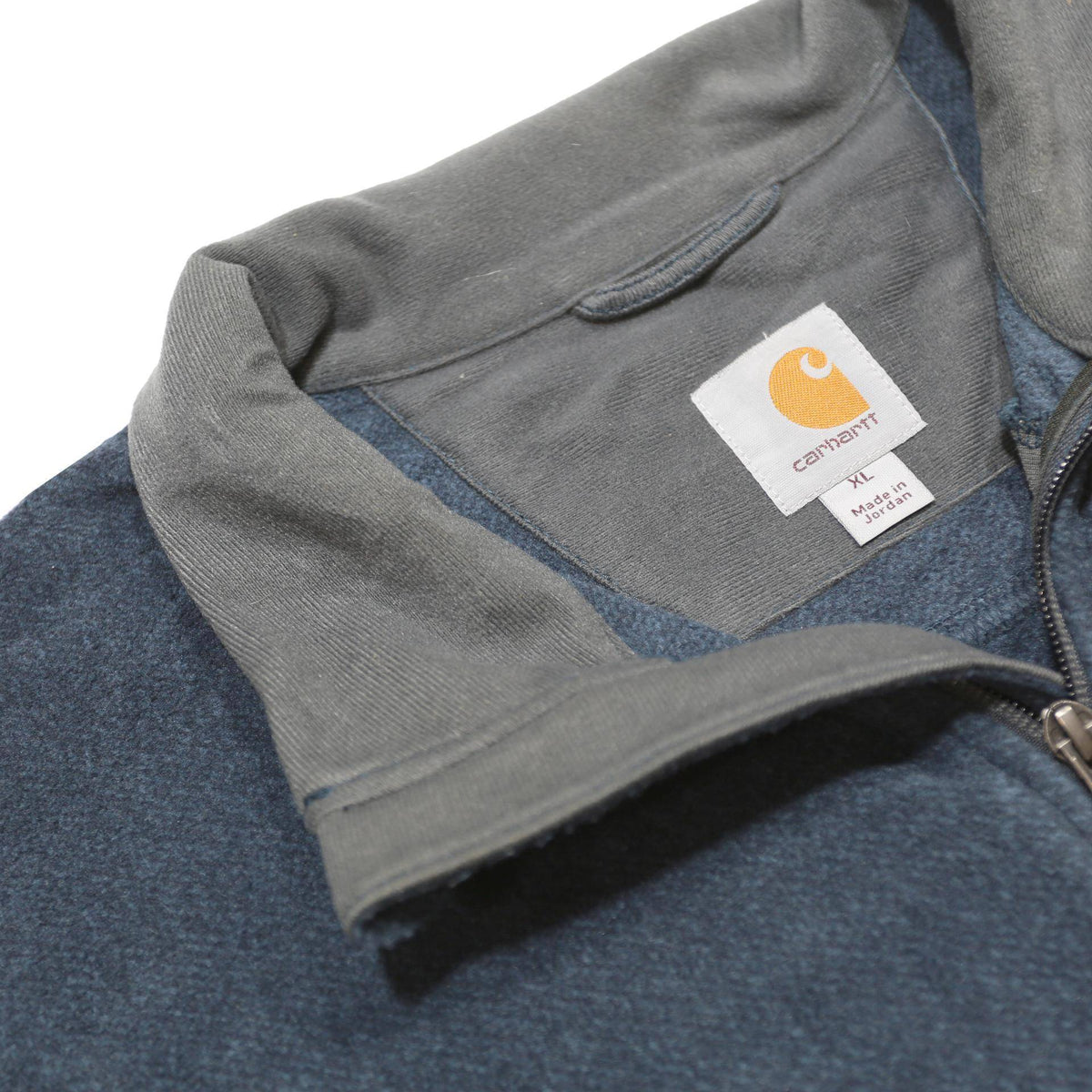 CARHARTT Mens Navy Blue Jacket XL Polyester Zip Plain Casual Workwear